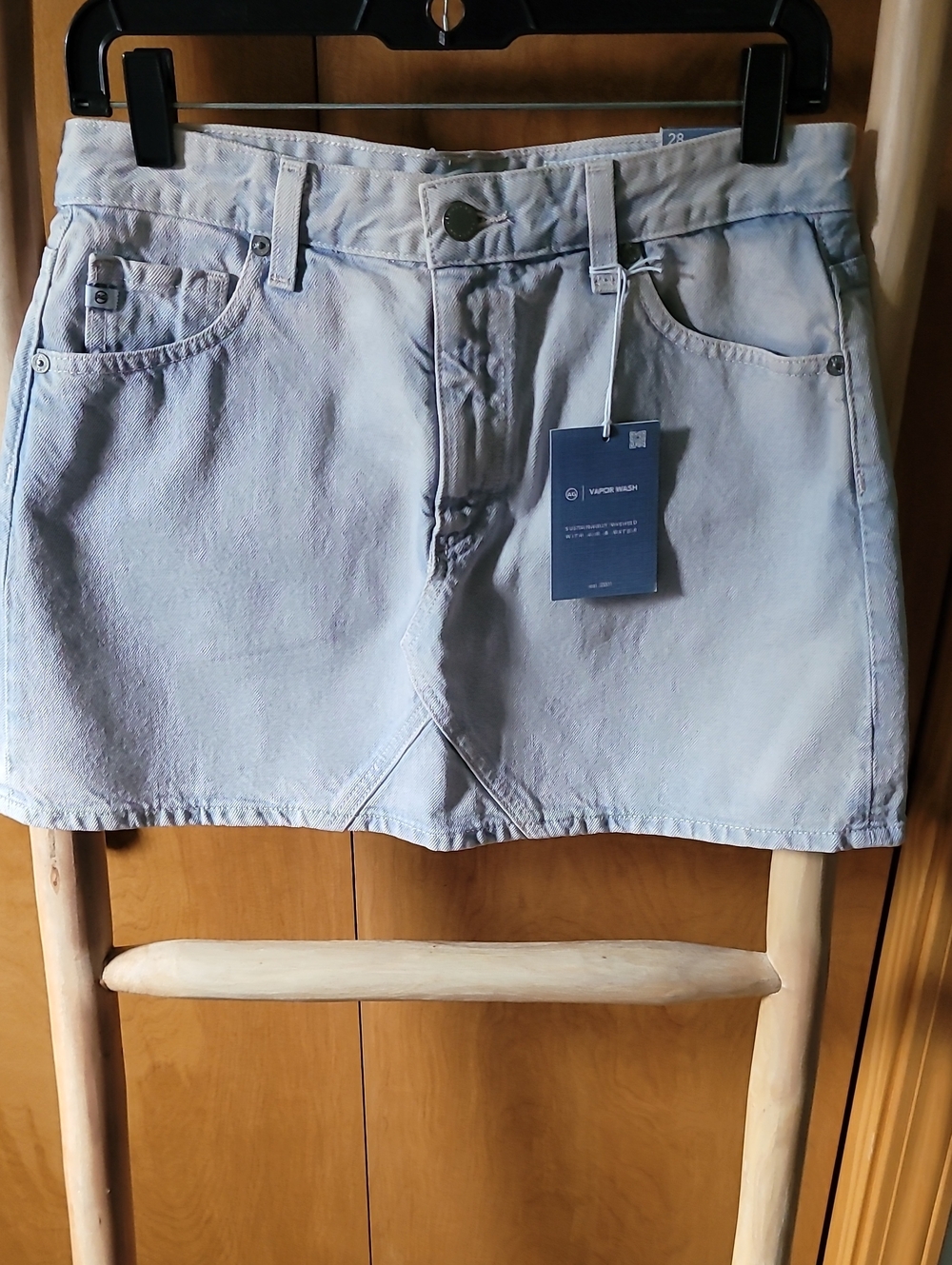 AG Light Blue Denim Mini Skirt - Brand: AG